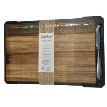CHEESE BOARD - RIMU - PAUA STRIP - LARGE