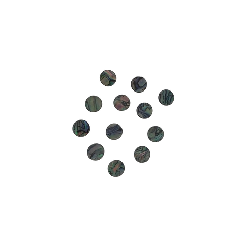 SHELL VENEER COMPOSITE - CIRCLE - PAUA -10MM*1MM (12PCS)