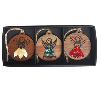 PAUA - RIMU DECORATION TRIO SETS