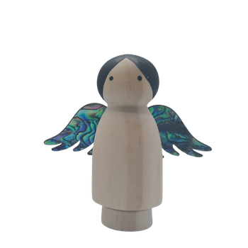 DECORATION - WOODEN ANGEL - STANDING