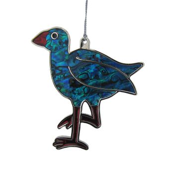 DECORATION - NZ BIRD - BLUE PAUA PUKEKO