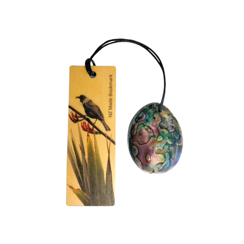 PAUA GEM BOOKMARK TUI