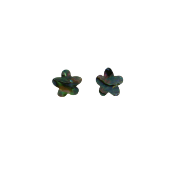 PAUA & RIMU EARRINGS - FLOWERS (12*12MM)