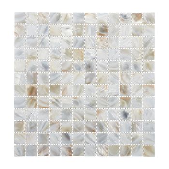 SOLID SHELL MOSAIC TILE - F/W MOP NATURAL SQUARE- 25*25MM/318*318MM