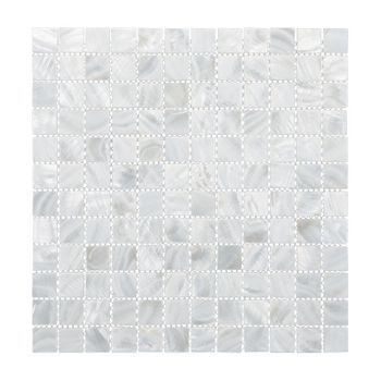 SHELL MOSAIC TILE FRESHWATER MOP WHITE