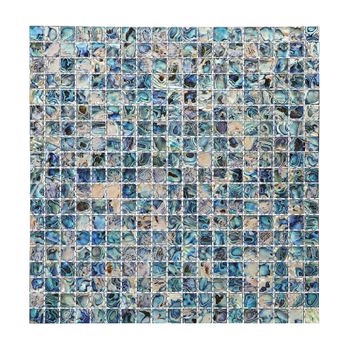 SOLID SHELL MOSAIC TILE - PAUA NATURAL SQUARE - 15*15MM/305*305MM