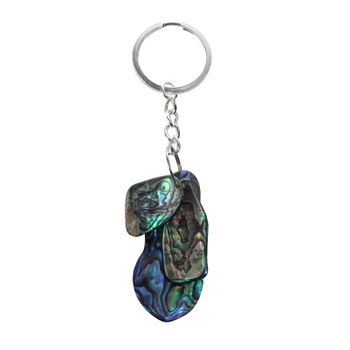 PAUA KEYRINGS - SHELL PIECES TRIPLE PAUA