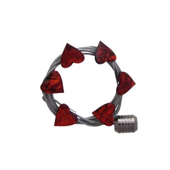 MAGNET WIRE - PAUA RED HEARTS (6)