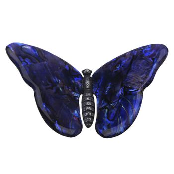 BUTTERFLY - PURPLE PACIFIC PAUA - HANGING