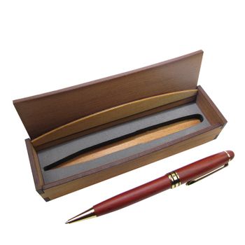 WOODEN ROSEWOOD PEN - MT BLANC STYLE - BOXED