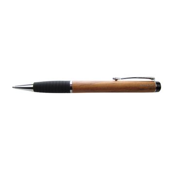 WOODEN RIMU PEN  - BLACK RUBBER/TWIST