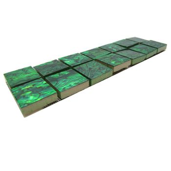 SHELL VENEER TILE - PAUA EMERALD GREEN - MOSAIC 25*25 (14PC)