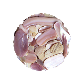SHELL PIECES PINK MUSSEL SATIN