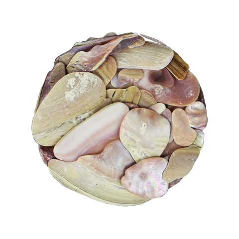 SHELL PIECES PINK MUSSEL NATURAL - UNSORTED 1KG