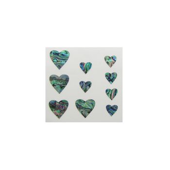 THEME SET -  PAUA STICKERS - HEARTS (10PCS)