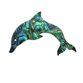 GLOSS PAUA VENEER SHAPE - DOLPHIN