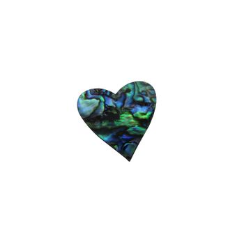 GLOSS PAUA VENEER SHAPE - HEART MEDIUM [25MM] (DOZ)