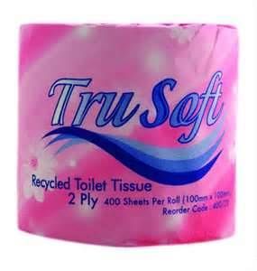 Trusoft Recycled Toilet Rolls 2ply 400 Sheets (48)