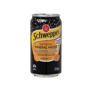 Schweppes Orange & Mango Min Water Cans (24x375ml)