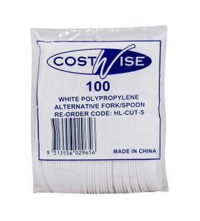 Costwise White Plastic Sporks 100pk