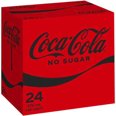 Coca Cola No Sugar Cans (24x375ml)