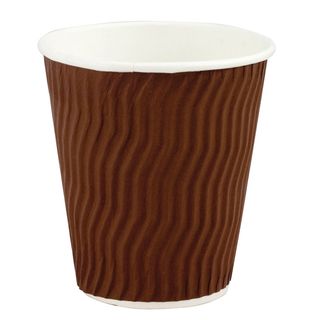 #12oz Capri Brown Cool Wave Paper Cups (500)