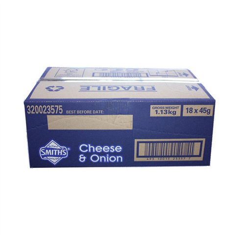 Smiths Cheese & Onion Crinkle Cut Chips (18x45g)