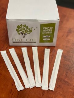 One Tree Individually Wrapped Wooden Stirrers 1000pk