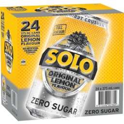 Schweppes Solo Zero Sugar Cans (24x375ml)