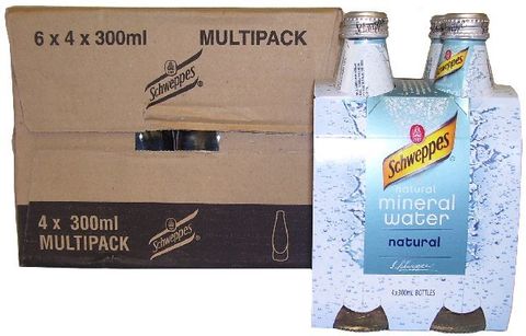 Schweppes Mineral Water Glass Buddies (24x300ml)