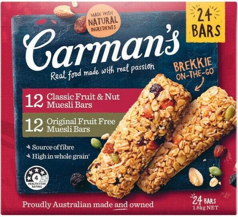 Carmans Traditional Muesli Bars Original & Fruit & Nut (24pk)