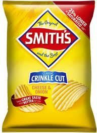 Smiths Cheese & Onion Crinkle Cut Chips 170g