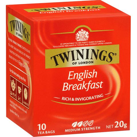 Twinings English Breakfast Tea Cup Bags 10pk