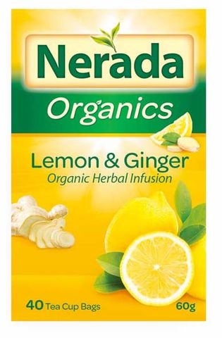 Nerada Lemon & Ginger Organic Tea Bags 40pk (TBD)