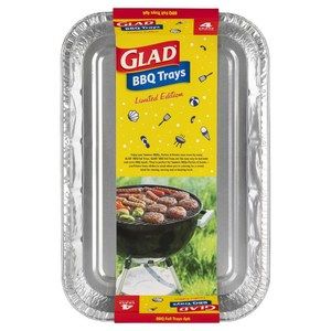 Glad BBQ Foil Trays (29cmx19cmx5cm) 4pk