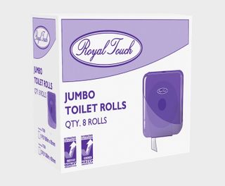 77030 Royal Touch Jumbo Toilet Rolls 2ply 300m (8)
