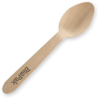 HY-16S Biopak 100% Wooden Spoons - FSC (100pk)