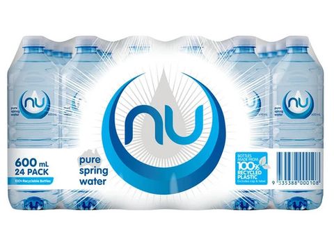 NU Pure Spring Bottled Water (24x600ml)