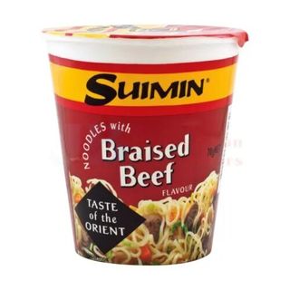 Suimin Brasied Beef Noodles Cup (12x70g)