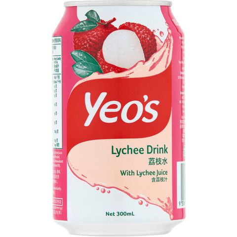 Yeo's Lychee Drink Cans (24x300ml)