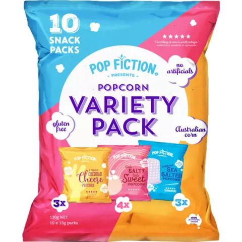 Pop Fiction Popcorn  Mixed Variety  Multipack (10x13g)