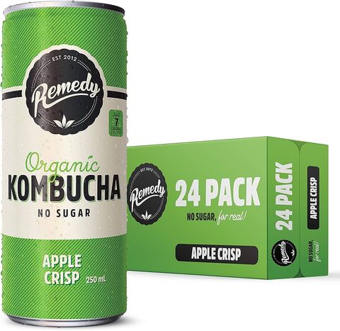 (NP) Remedy Organic Kombucha Apple Crisp No Sugar Mini Cans (24x250ml)