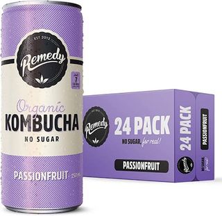 (NP) Remedy Organic Kombucha Passionfruit No Sugar Mini Cans (24x250ml)