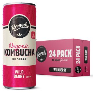 (NP) Remedy Organic Kombucha Wild Berry No Sugar Mini Cans (24x250ml)