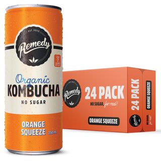 (NP) Remedy Organic Kombucha Orange Squeeze No Sugar Mini Cans (24x250ml)