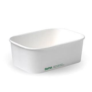 Biopak BB-LB-750-W White Bioboard Takeaway Base (300)