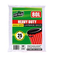 Castaway Garbage Bags Heavy Duty 80 Litre 25pk