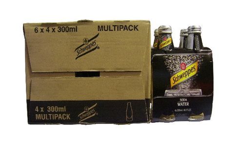 Schweppes Soda Water Glass Buddies (24x300ml)
