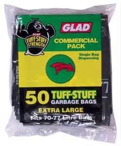 Glad Tuff Stuff Extra Large Garbage Bags 77 Litre 50pk