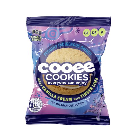 (NP) Cooee Cookies Judes Vanilla Cream with Finger Lime Gluten Free Portion Control (70x30g)